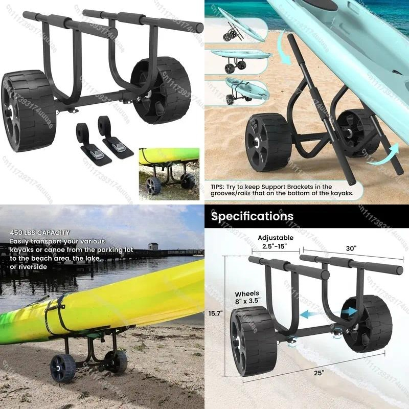 Kayak Cart Trolley Carrier Dolly - Heavy Duty Kayak Cart Dolly for