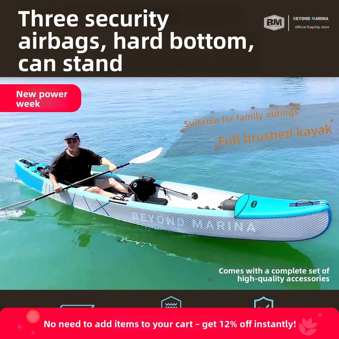 Inflatable Kayak 2 Person Drop Stitch - Portable Sea Fishing Inflatable Kayak with