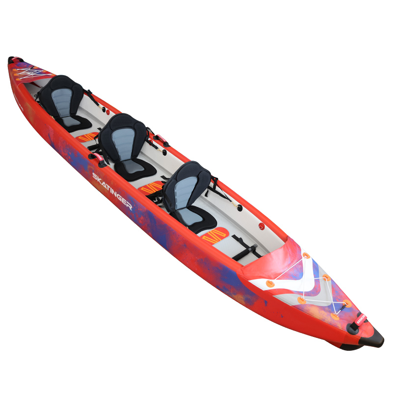 Inflatable Kayak 2 Person Drop Stitch - Skatinger Full Drop Stitch 3-Person Inflatable