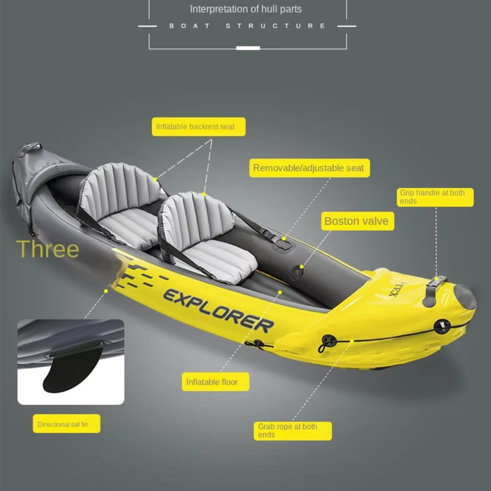 PVC Thickened Inflatable Doubl - Inflatable Kayak 2 Person Drop Stitch review and price