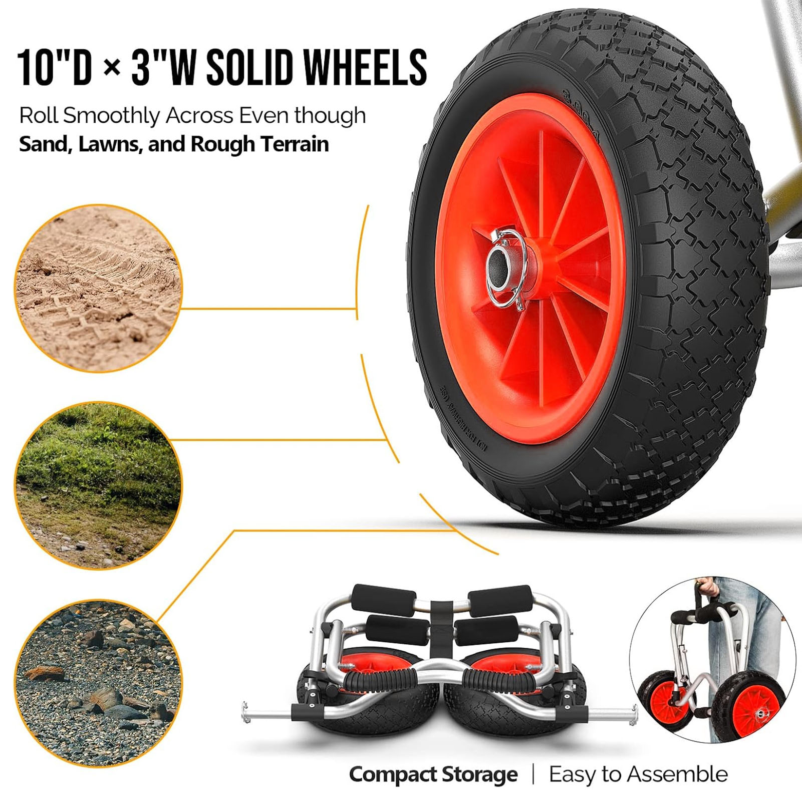 Kayak Cart Trolley with 10 Inc - Kayak Cart Trolley Carrier Dolly review and price