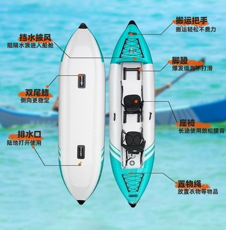 Portable Foldable Drop Stitch  - Inflatable Kayak 2 Person Drop Stitch review and price