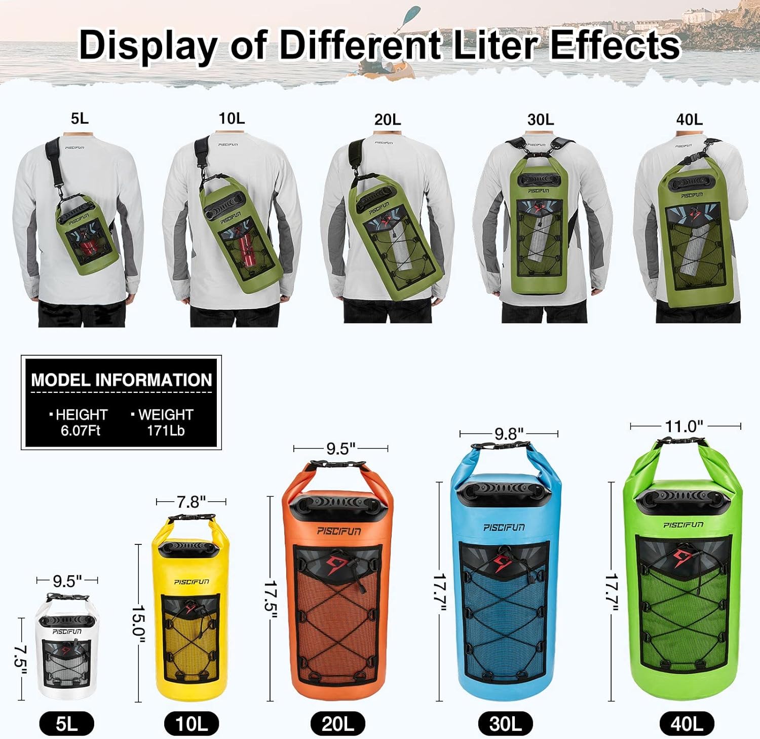 Piscifun Dry Bag, Waterproof F - Dry Bag Backpack 30L Waterproof review and price
