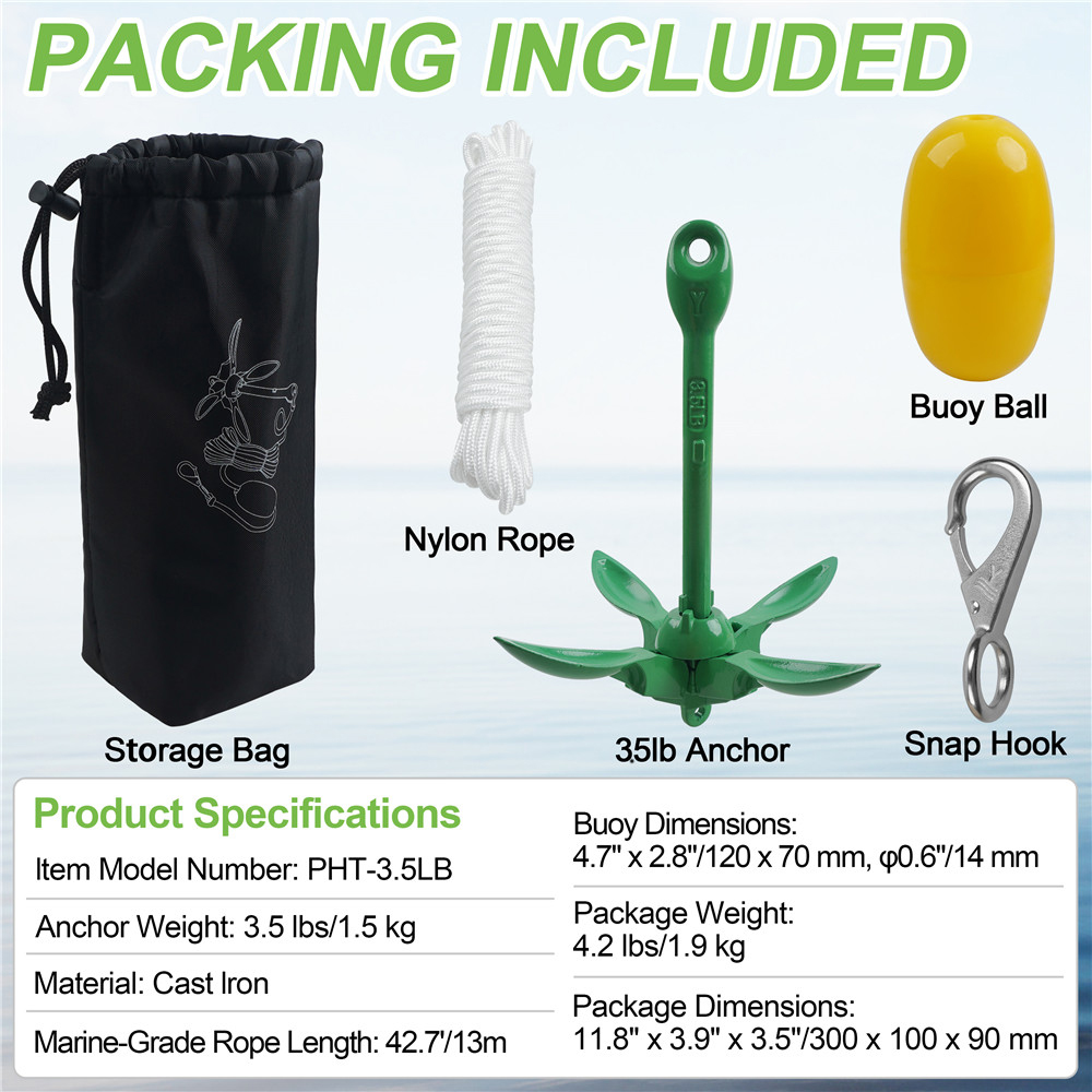 1.5kg Anchor for Kayak and Jet - Kayak Anchor Kit Folding 1.5Kg review and price