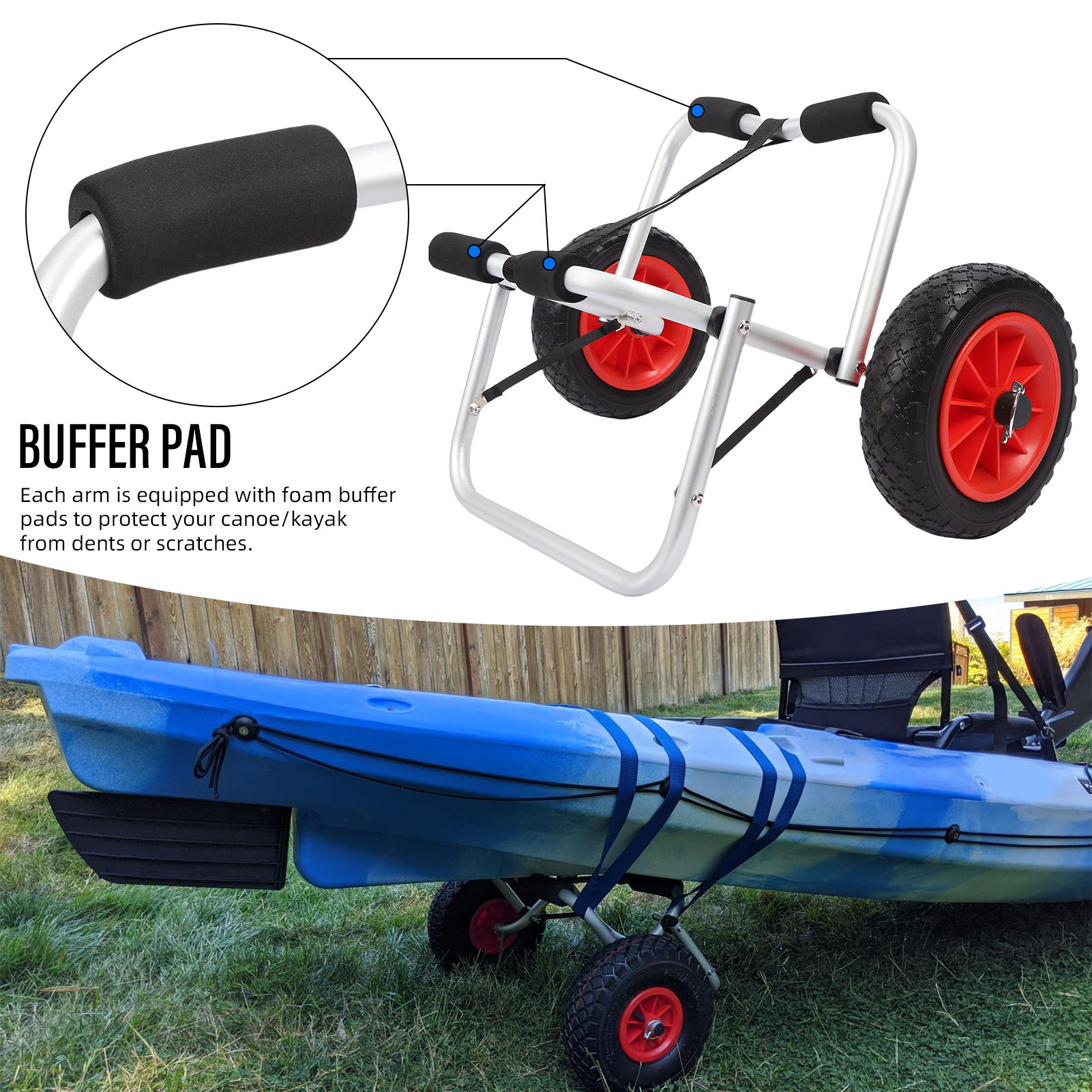 Kayak Cart Trolley with 10 Inc - Kayak Cart Trolley Carrier Dolly review and price