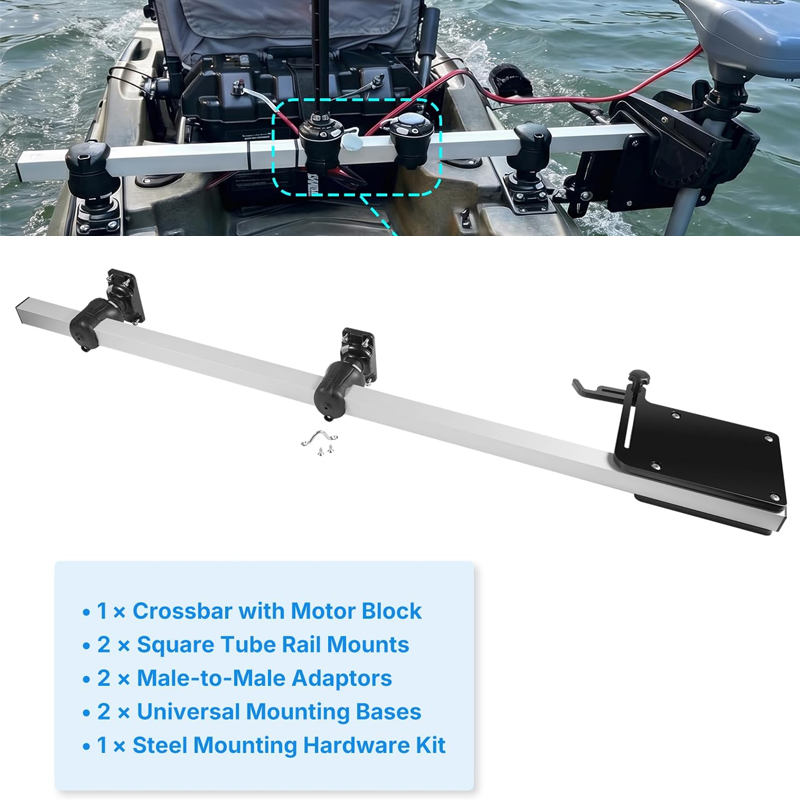 Adjustable Transom Motor Mount - Electric Trolling Motor Kayak Mount review and price