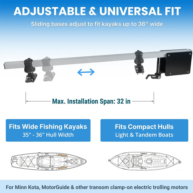 Adjustable Transom Motor Mount - Electric Trolling Motor Kayak Mount review and price