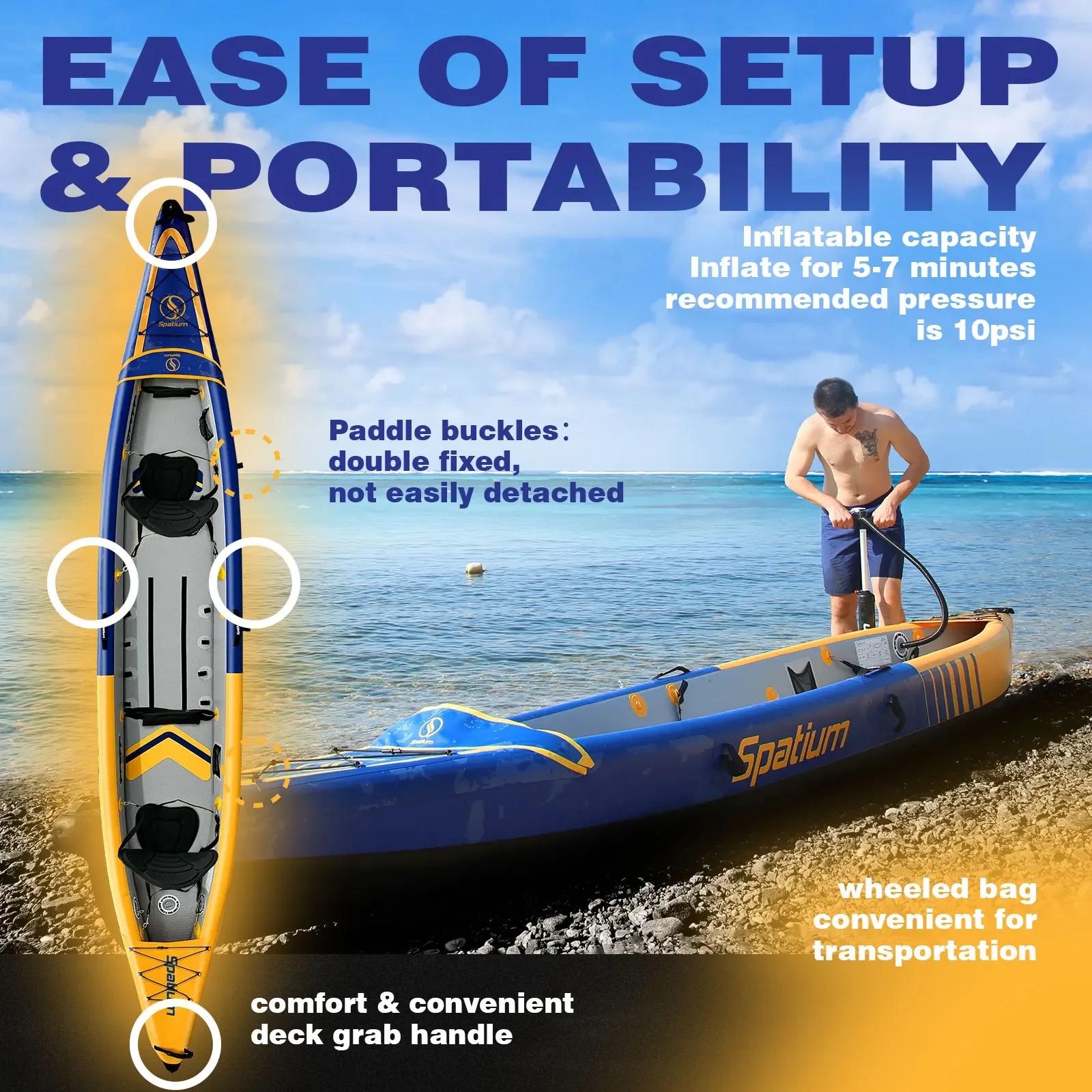 Favorite New Style Portable De - Inflatable Kayak 2 Person Drop Stitch review and price