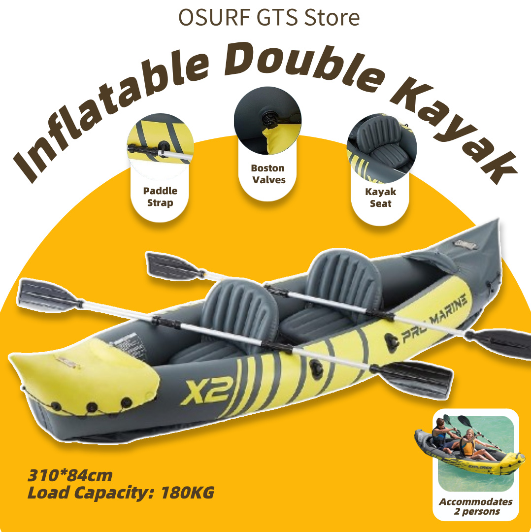 Inflatable Double Kayaker Ding - Inflatable Kayak 2 Person Drop Stitch review and price