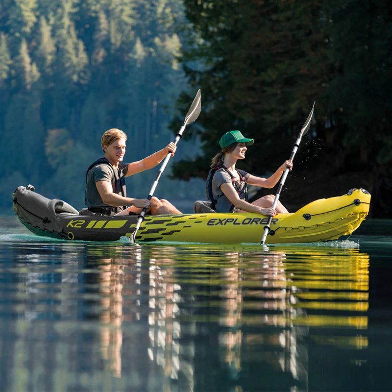 Inflatable Double Kayaker Ding - Inflatable Kayak 2 Person Drop Stitch review and price